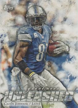 2014 Topps - Greatness Unleashed #GU-CJ Calvin Johnson Front