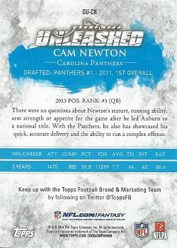 2014 Topps - Greatness Unleashed #GU-CN Cam Newton Back