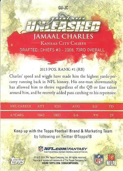 2014 Topps - Greatness Unleashed #GU-JC Jamaal Charles Back