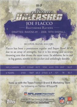 2014 Topps - Greatness Unleashed #GU-JF Joe Flacco Back