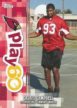 2014 Topps - Play 60 Community Mentors #NNO Calais Campbell Front