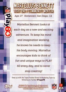 2014 Topps - Play 60 Community Mentors #NNO Martellus Bennett Back