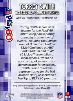 2014 Topps - Play 60 Community Mentors #NNO Torrey Smith Back