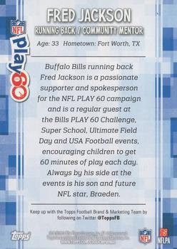2014 Topps - Play 60 Community Mentors #NNO Fred Jackson Back