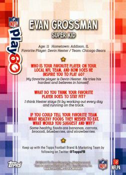 2014 Topps - Play 60 Super Kids #NNO Evan Grossman Back