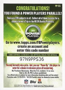 2014 Topps - Power Players #PP-55 Dwayne Bowe Back