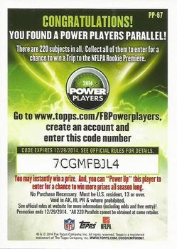 2014 Topps - Power Players #PP-67 Matthew Stafford Back