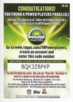 2014 Topps - Power Players #PP-69 Mike Davis Back