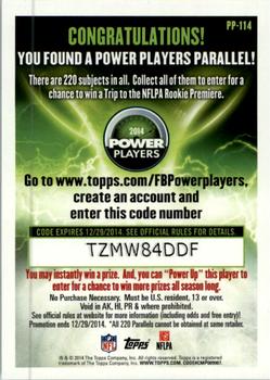 2014 Topps - Power Players #PP-114 Heath Miller Back