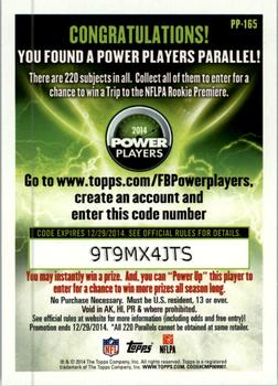 2014 Topps - Power Players #PP-165 Paul Kruger Back