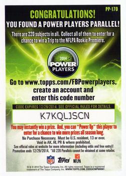 2014 Topps - Power Players #PP-170 Jarrett Boykin Back