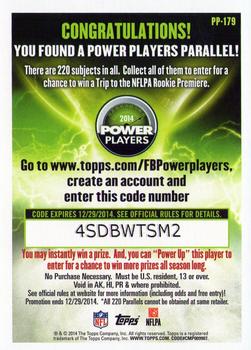 2014 Topps - Power Players #PP-179 Stevan Ridley Back