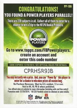 2014 Topps - Power Players #PP-186 Sheldon Richardson Back
