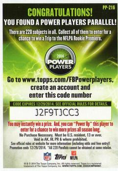 2014 Topps - Power Players #PP-216 Zach Mettenberger Back