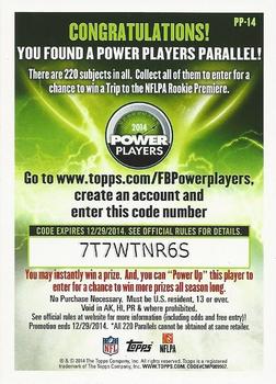 2014 Topps - Power Players #PP-14 Stephen Hill Back