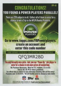 2014 Topps - Power Players #PP-41 Eli Manning Back