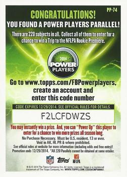 2014 Topps - Power Players #PP-74 Matt Ryan Back