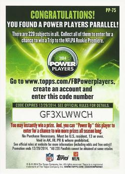 2014 Topps - Power Players #PP-75 Justin Blackmon Back