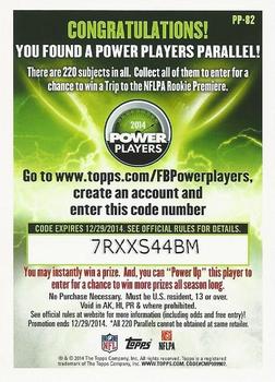 2014 Topps - Power Players #PP-82 Calvin Johnson Back