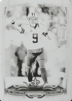2014 Topps - Printing Plates Black #53 Drew Brees Front