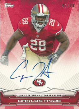 2014 Topps - Rookie Premiere Autographs #RPA-CH Carlos Hyde Front