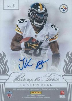 2014 Panini Elite - Passing the Torch Autographs #6 Jerome Bettis / Le'Veon Bell Back