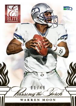 2014 Panini Elite - Passing the Torch Gold #5 Warren Moon / Russell Wilson Front