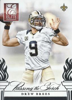 2014 Panini Elite - Passing the Torch Silver #4 Drew Brees / Peyton Manning Front