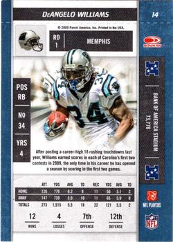 2009 Playoff Contenders #14 DeAngelo Williams Back