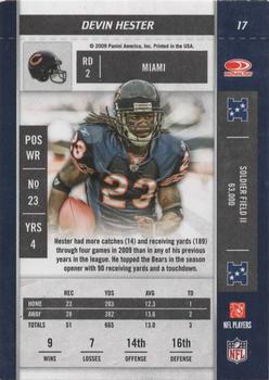 2009 Playoff Contenders #17 Devin Hester Back