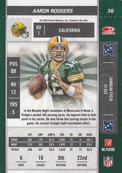 2009 Playoff Contenders #36 Aaron Rodgers Back