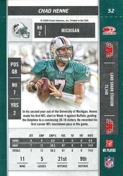 2009 Playoff Contenders #52 Chad Henne Back