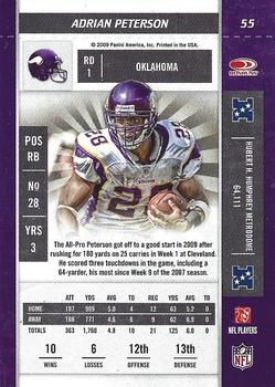2009 Playoff Contenders #55 Adrian Peterson Back