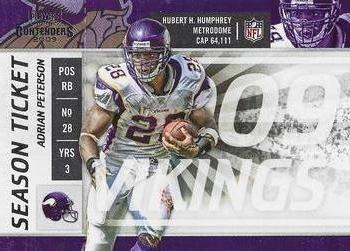 2009 Playoff Contenders #55 Adrian Peterson Front