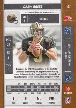 2009 Playoff Contenders #61 Drew Brees Back