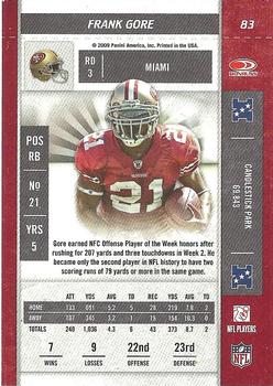 2009 Playoff Contenders #83 Frank Gore Back