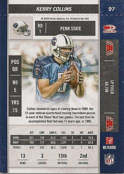 2009 Playoff Contenders #97 Kerry Collins Back