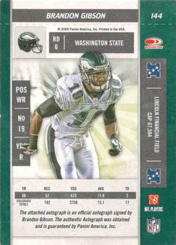 2009 Playoff Contenders #144 Brandon Gibson Back