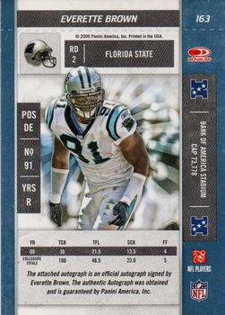 2009 Playoff Contenders #163 Everette Brown Back