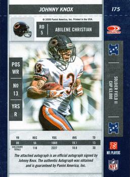 2009 Playoff Contenders #175 Johnny Knox Back