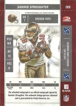 2009 Playoff Contenders #199 Sammie Stroughter Back