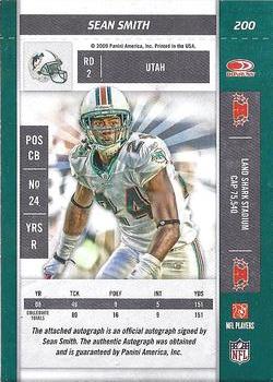 2009 Playoff Contenders #200 Sean Smith Back