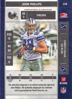 2009 Playoff Contenders #174 John Phillips Back