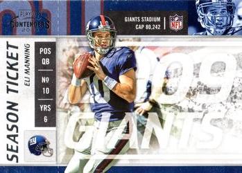 2009 Playoff Contenders #65 Eli Manning Front