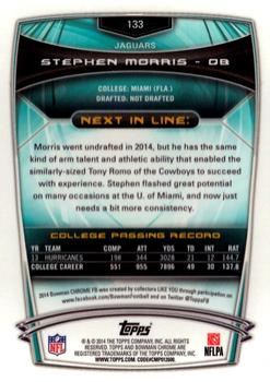 2014 Bowman Chrome #133 Stephen Morris Back