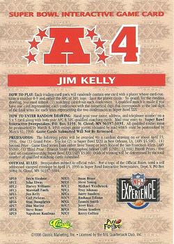 1996 Classic NFL Experience - Super Bowl Game #A4 Jim Kelly Back