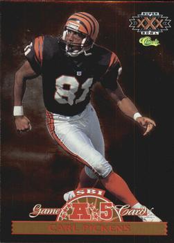 1996 Classic NFL Experience - Super Bowl Game #A5 Carl Pickens Front