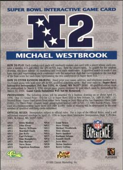 1996 Classic NFL Experience - Super Bowl Game #N2 Michael Westbrook Back