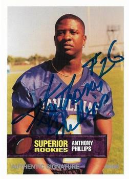 1994 Superior Rookies - Autographs #32 Anthony Phillips Front