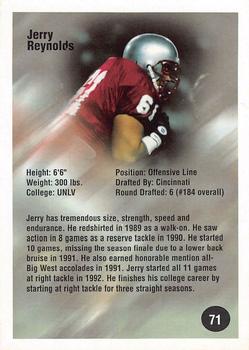 1994 Superior Rookies - Autographs #71 Jerry Reynolds Back